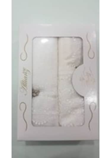 Secret Home Oya Nişan Bohça Havlu Seti Ekru Kutulu