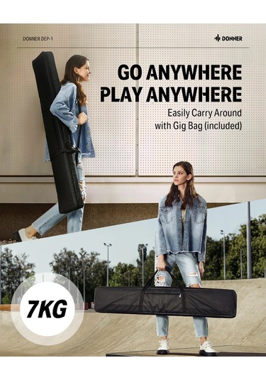 Donner Dep-1 Taşınabilir Dijital Piyano Beyaz