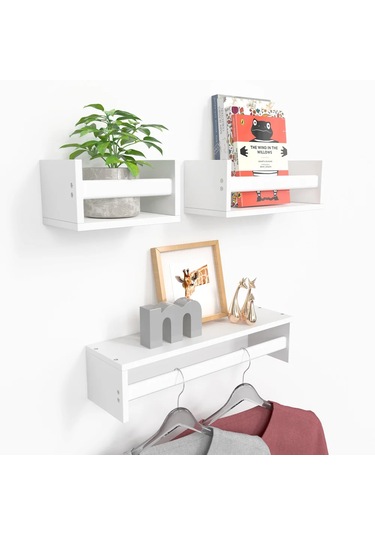 Damla 3 Lü Mutfak Rafı Beyaz