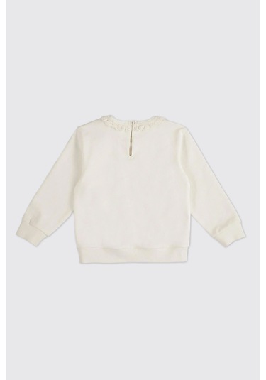 Panço Kız Çocuk Sweatshirt Ekru