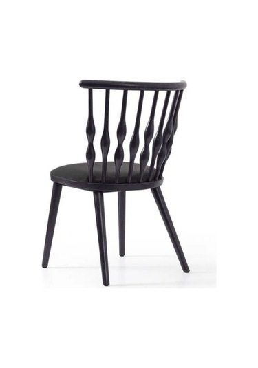 Natura Retro Ahşap Sandalye Siyah - Siyah