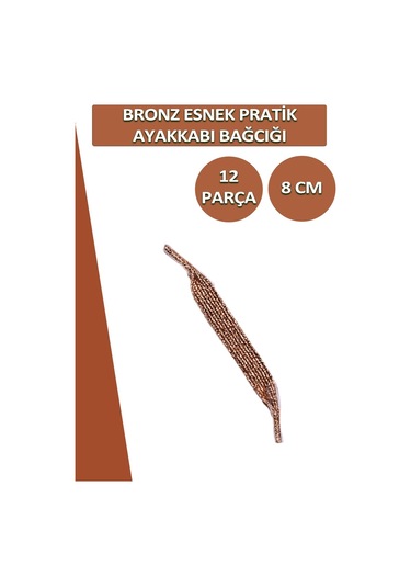 Lucky Yassı Esnek Pratik Elastik Ayakkabı Bağcık 1 Çift 12 Parça 001