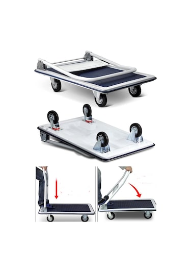 Staxx Katlanır Platform 300 KG Kapasiteli  Koli Yük Paket Taşıma Arabası