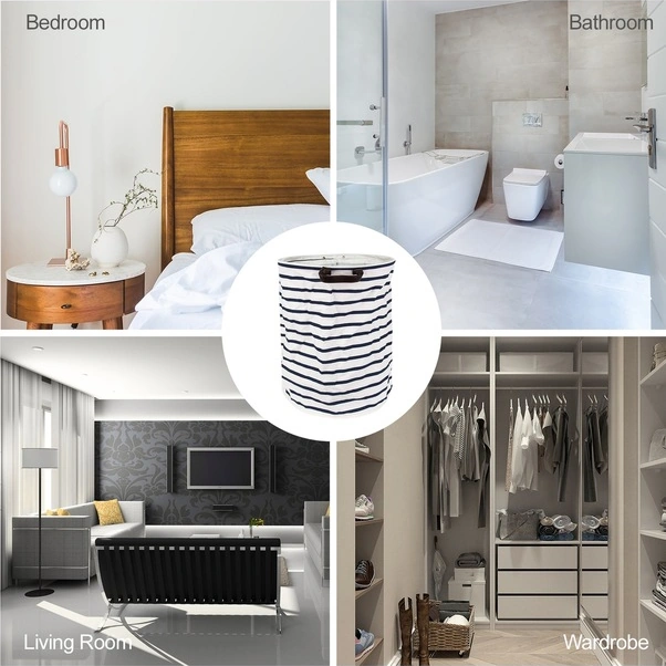 Fortunelane Hızlı Katlanır 38x48cm Çamaşır Sepeti, Dekoratif Çok Renkli Çok Renkli