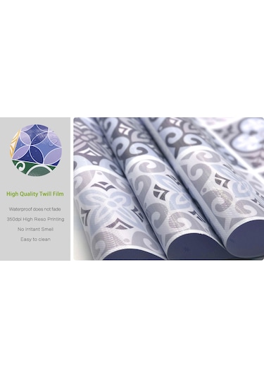Yaleker Pvc Zemin Sticker 60x120 Cm - Kolay Yapıştır & Çıkar, Geleneksel Desenler, Ev Dekorasyonu Yenileme, 1 Adet Diğer