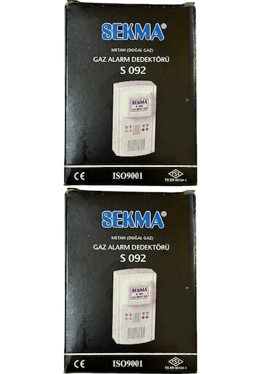Sekma Doğal Gaz Metan Alarm Dedektörü S-092 2 Adet