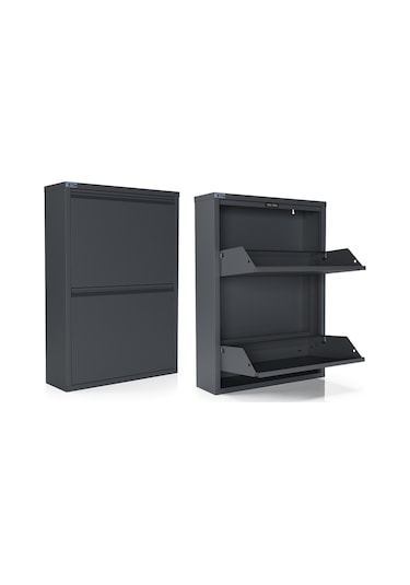 Ceha 2'li Metal Ayakkabılık - Antrasit K.AYK-2 /AB7024