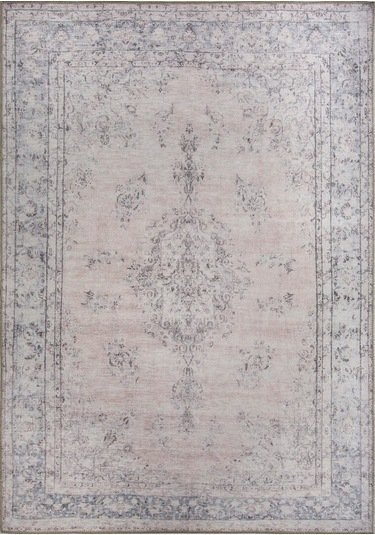 Dorian Eskitme Desenli Dokuma Taban Dekoratif Bej Halı (Al 128)