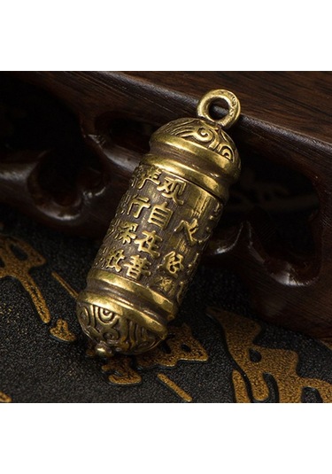 Açılabilir Anahtarlık Anma Hatıra Oyma Yazıtlar Seyahat Hap Kutusu İlaç Hap Kutusu Kolye Kolye Ucu Budist Kolye Ucu 1,