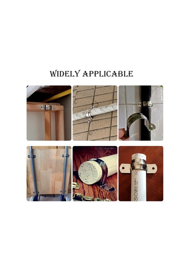 Ximistore9 30 Adet M40 1.5 İnç 304 Paslanmaz Çelik Ağır Duty İki Delikli U Tipi Boru Sabitleyici, Korozyona Dayanıklı Kanal Tutucu