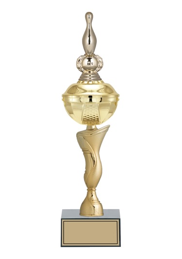 Odak Kupa - Figürlü Kupalar - Bowling / Labut Figürlü Kupalar Fg-069 B - 44 Cm Altın - Beyaz