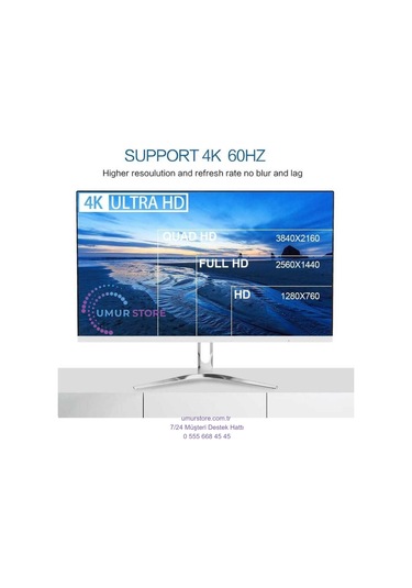 Type-c To Mini Display Port Kablo 4k 60hz 180 Cm Görüntü Aktarım Kablosu
