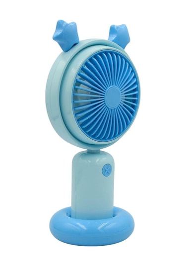 Bigmate Mini El Fanı Taşınabilir Serinletici Işıklı Şarjlı Vantilatör 2 Kademeli Hız Ayarı Ym88178