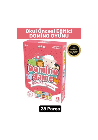 Preschool Eğitici Öğretici Zeka Görsel Algı Geliştirici Okul Öncesi 28 Parça Eğlenceli-domino Oyunu