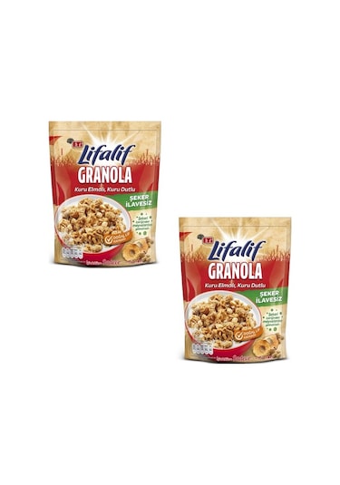 Eti Lifalif Granola Kuru Elmalı Kuru Dutlu 2 x 200 G