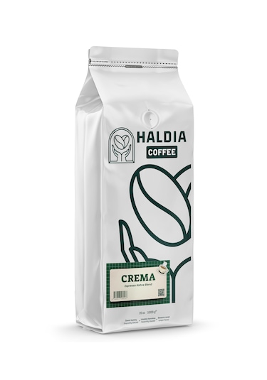Haldia Coffee Crema Espresso Kahve Blend 1000gr. Arabica Koyu Kavrum Yoğun Gövde, Yoğun Tat Çekirdek
