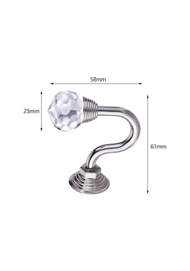 Adet Kristal Klasik Kanca Bağlama Taban Metal Püskül Perde Aksesuarları Askı Dekorasyonu Gümüş Üzerine Monte Edilmiştir Çok Renkli