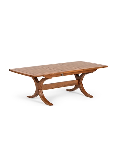 Bergama Açılır Masa 80cm 160+40cm 77cm Kahverengi