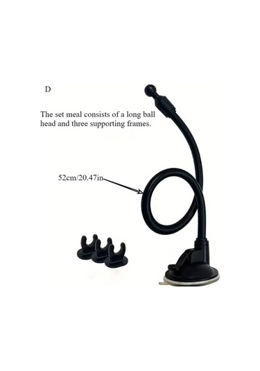 Xuweiwei D Sku 17mm Top Kafa Hortum Emici Taban Araba Cep Telefonu Tablet Tutucu Aksesuarları 4 Uzunluk 1 Adet