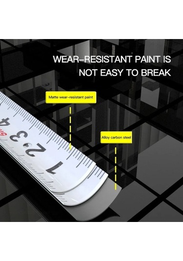 Ulzyvf Yüksek Şerit Ölçüm Metre Hassasiyetli Ev Çelik Bandı 5m 3m Ye