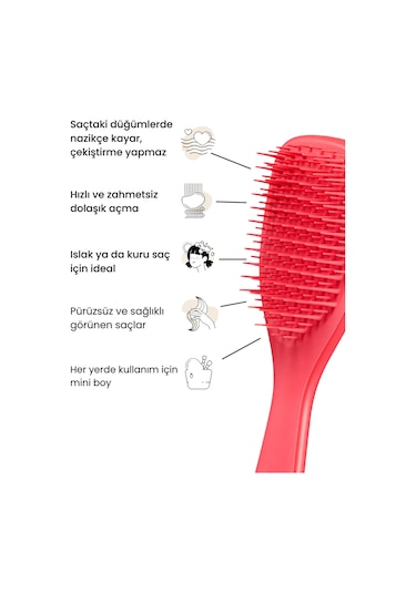 Tangle Teezer The Ultimate Wet Detangler Mini Pink Punch Saç Fırçası