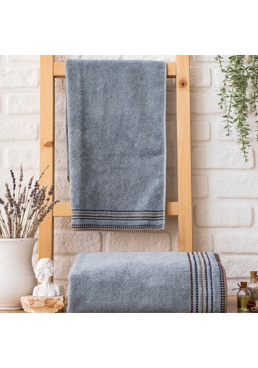 Schafer Home Rosy Armürlü Havlu 50x90 Cm 1 Parça-indigo İndigo