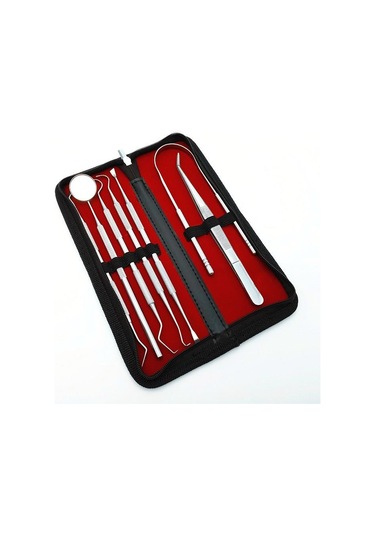 Valkyrie 7 adet Paslanmaz Çelik Diş Tartar Dil Temizleme Dental A