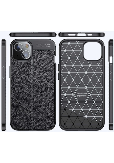 Apsuwa iPhone Uyumlu 15 Kılıf Niss Deri Dokulu Silikon
