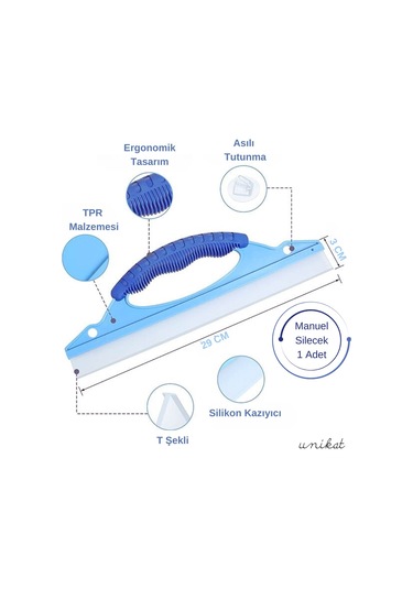 Hızlı Ve Etkili Manuel Araba Cam Ve Araba Yüzey Sileceği Çekpas 1 Adet Yumuşak Yüksek Kaliteli Silikon Unikat