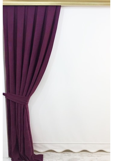 Taç Soft Mor Fon Perde Mor