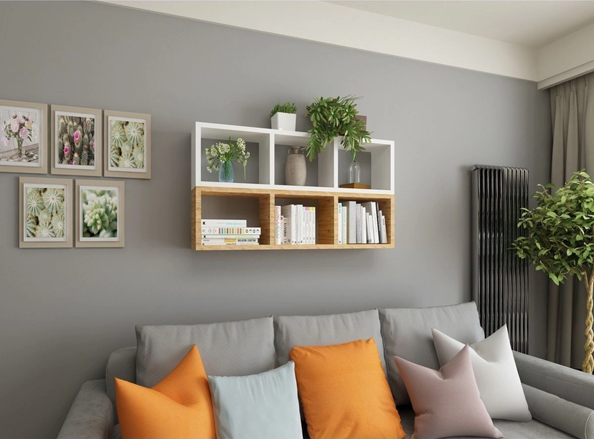 Kitaplık Duvar Rafı Mobilya Ikili Renkli Takım Beyaz Atlantik Çam Beyaz-atlantikçam