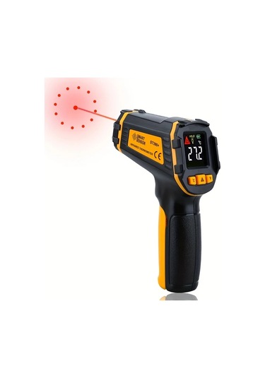 Honeybeeshop Kıyaslamasız Kızılötesi Termometre Lazer Sıcaklık Ölçer Renkli Lcd Ekran -50c 390c -58f 734f