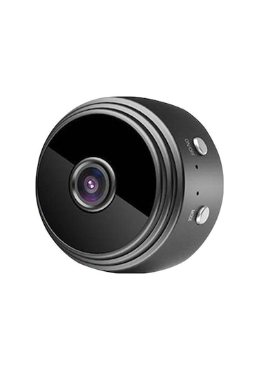 Webcam Mini Wifi Kamera 720p Kablosuz Kızılötesi Gece Görüşü/hareket Algıl Siyah