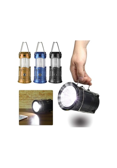 Alev Efektli Kamp Lambası Güneş Enerjili Şarj Edilebilir Usb Lamb