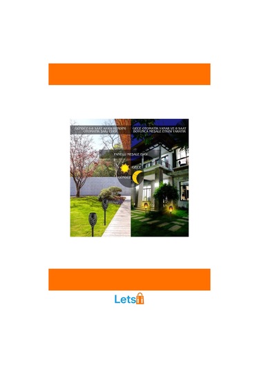 Güneş Enerjili Su Geçirmez Alev Efektli Bahçe Lambası Çok Renkli