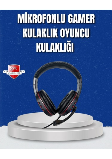 Bilgisayar Kulaklığı Yumuşak Pedli, Dayanıklı İpli Kablo