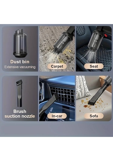 Fochsia Black El Portatif Şarjlı Mini El Fanı Taşınabilir Bilgisayar Klavye Toz Temizleme Araç İçi Kar Küreme