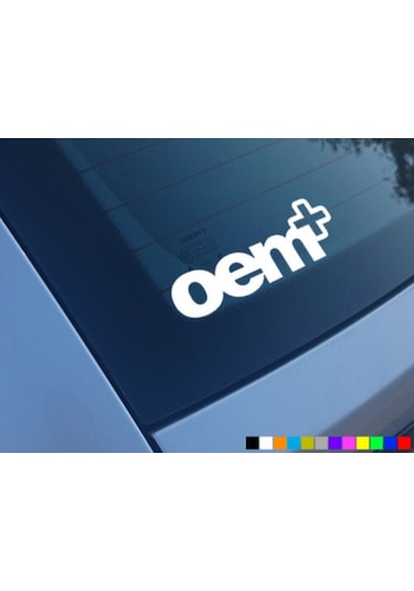 Oto Sticker 2 Adet 13X5Cm Oem+ Plus Oem Sticker Etiketi Kırmızı ...