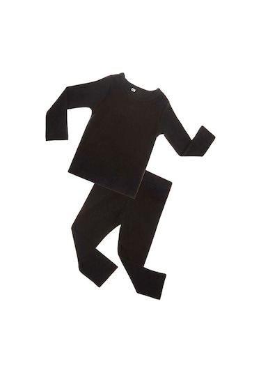 Kota Erkek Çocuk Termal Takımı Alt Üst İçlik Kışlık Fanila Tayt - Siyah
