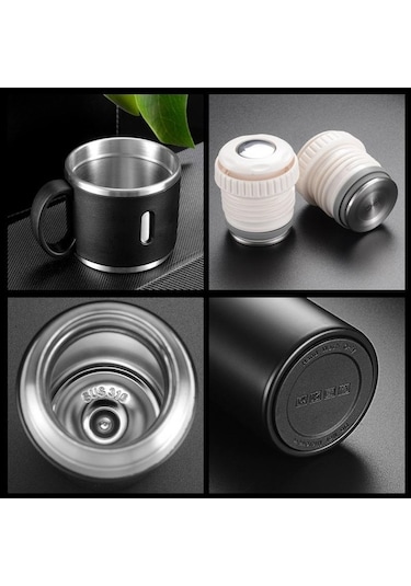 Pazly Paslanmaz Çelik Termos Şişe, Vakum Yalıtımlı, 500ml, Gümüş Renk, Spor Ve Günlük Kullanım İçin Gümüş