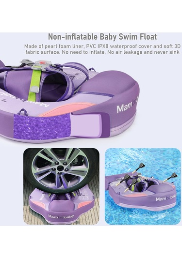 Mambobaby Şişme Olmayan Bebek Yüzme Şamandırası Yumuşak Mt3148pu-1 Mor