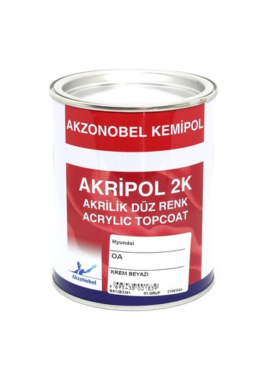 Akzonobel Akripol 2k Düz Renk-krem Beyazı-oa- 1 Lt.