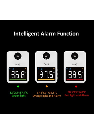 Ruicoo Beyaz Entegre Entegre Entegre Termometre: Dokunsuz Ölçüm, 50 Veri Depolama, 30 Gün Bekleme, Hd Ekran, C/ F Desteği Pil Yok