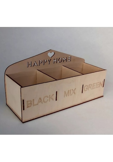 Woodiks Çay Poşeti Standı - "happy Home" 176271786 Diğer