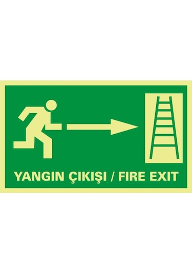 Fotolümenisans Yangın Çıkış / Fıre Exıt (Sağ Dik Merdiven)