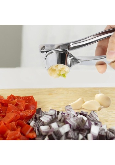 Paslanmaz Çelik Sarımsak Presi Öğütücü Mutfak Pişirme Sebzeler Zencefil Sıkacağı Ezici Elde Taşınabilir Zencefil Kıyma Makinesi Araçları Taklit Gümüş