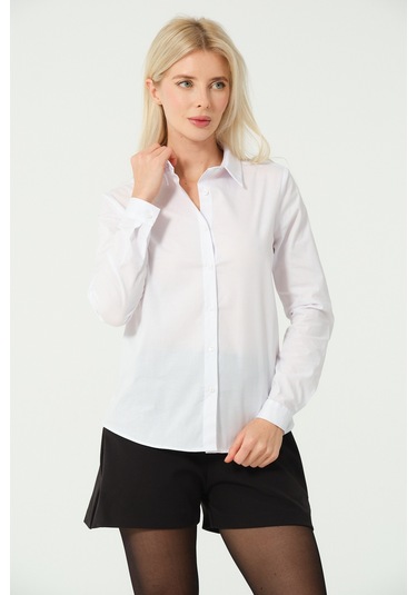 Basic Gömlek Beyaz Beyaz