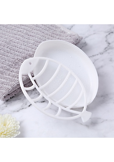 Lebıhmurah Bf1348 Balık Şeklinde Sabun Plastik Kutu Saklama Kabı Sabunluk Koruyucu Tepsi Tutucu Kılıf Banyo Aletleri, Beyaz