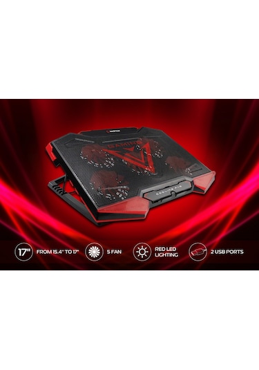 Rampage Addison AD-RC5 15" - 17" 5 Fanlı Stand Gaming Notebook Soğutucu