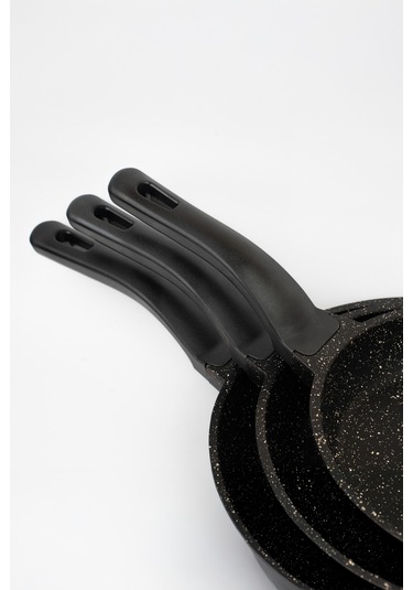 Masterchef Aluminyum Döküm 3'lü Dilimli Tava Siyah